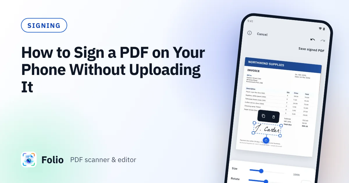 Cover image: How to Sign a PDF on Your Phone Without Uploading It